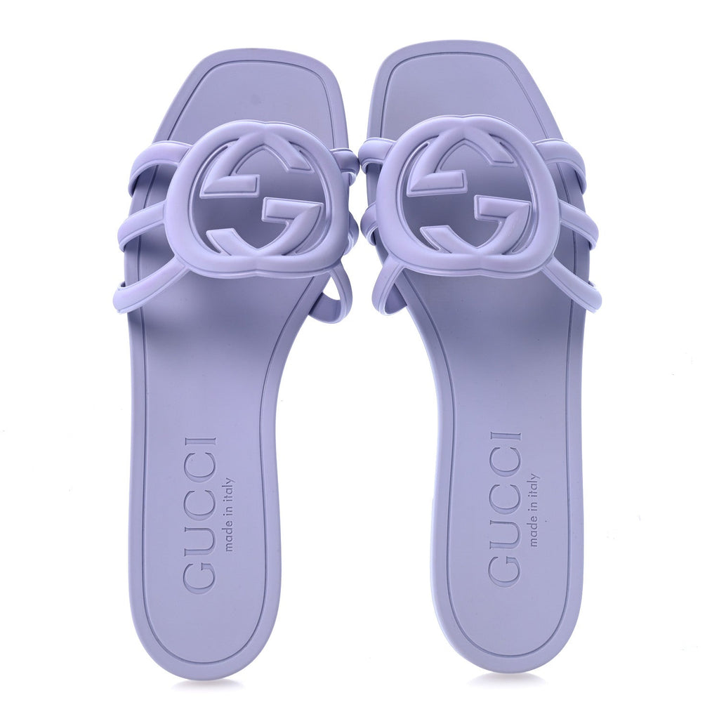 Gucci - Rubber Interlocking G Slide Sandals
