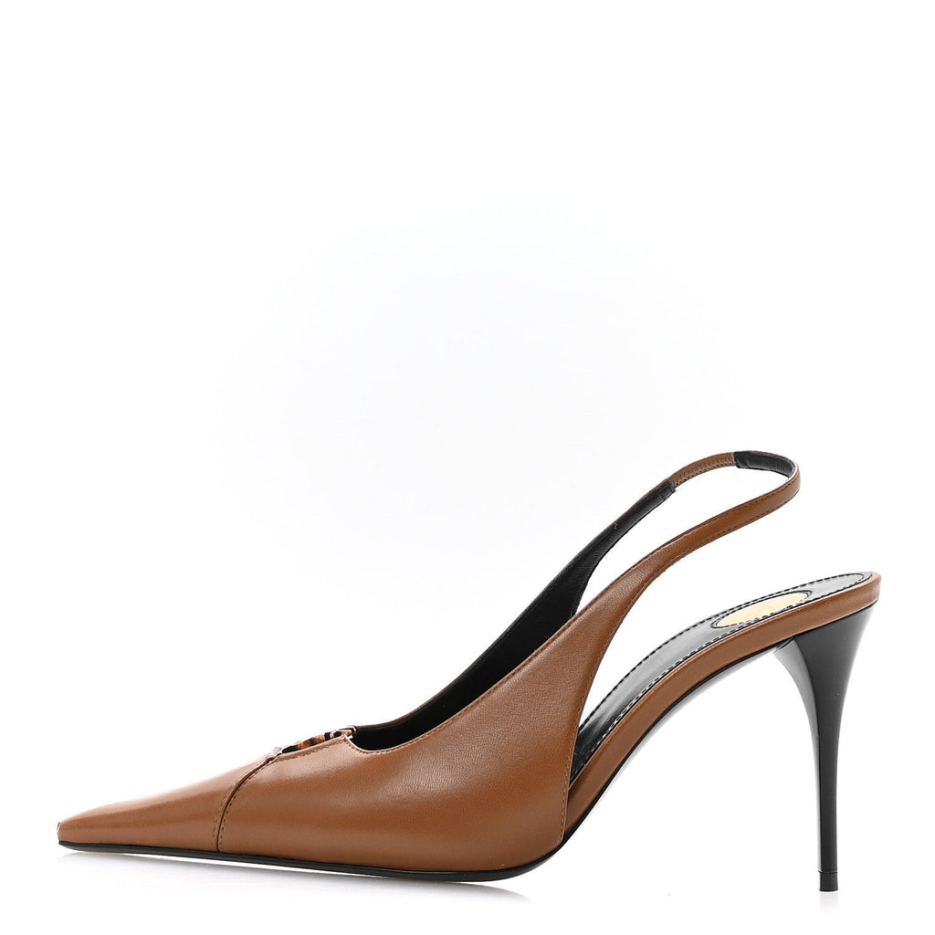 Saint Laurent - Nappa Babylone Breteuil Slingback Pumps