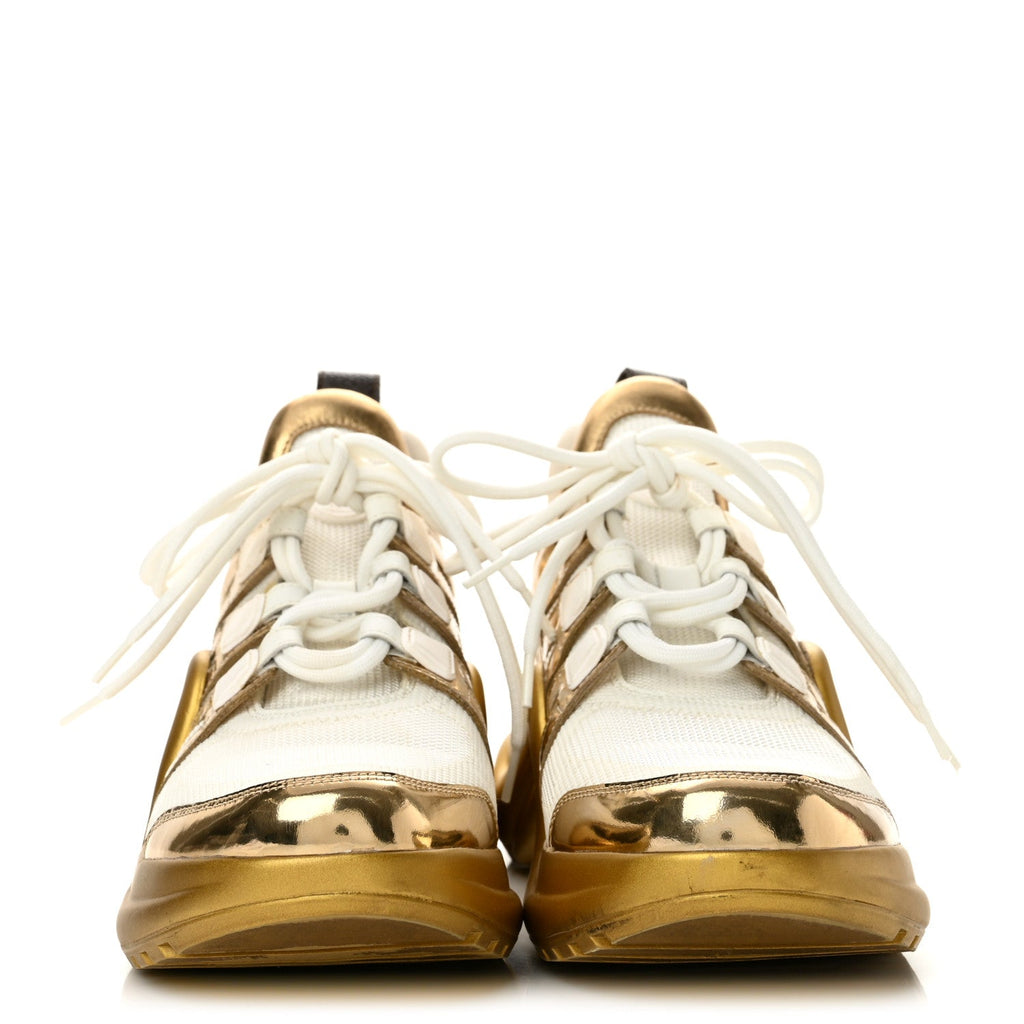 Louis Vuitton - Metallic Calfskin Technical Nylon LV Archlight Sneakers