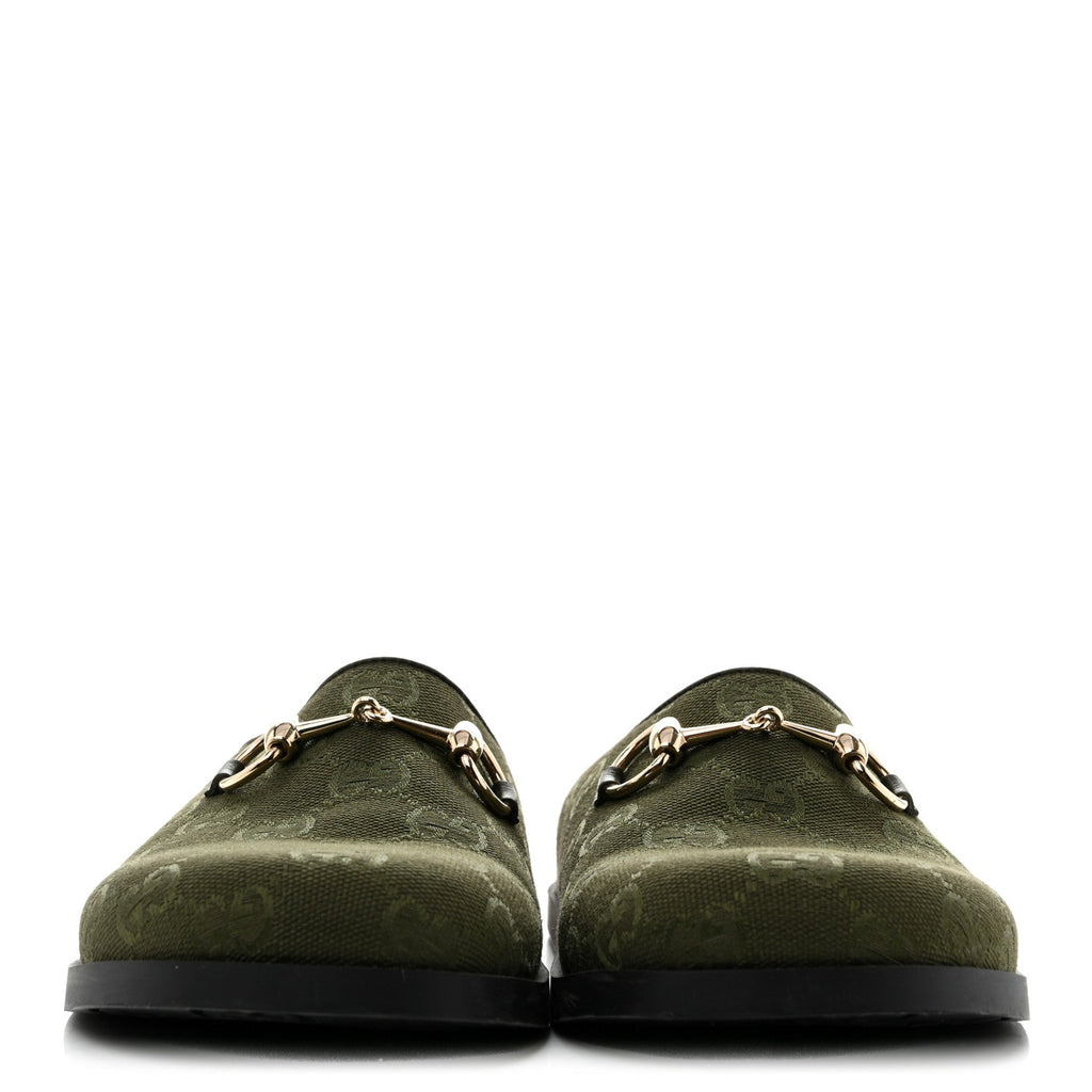 Gucci - New Canvas Monogram GG Granada Kid Horsebit Mules