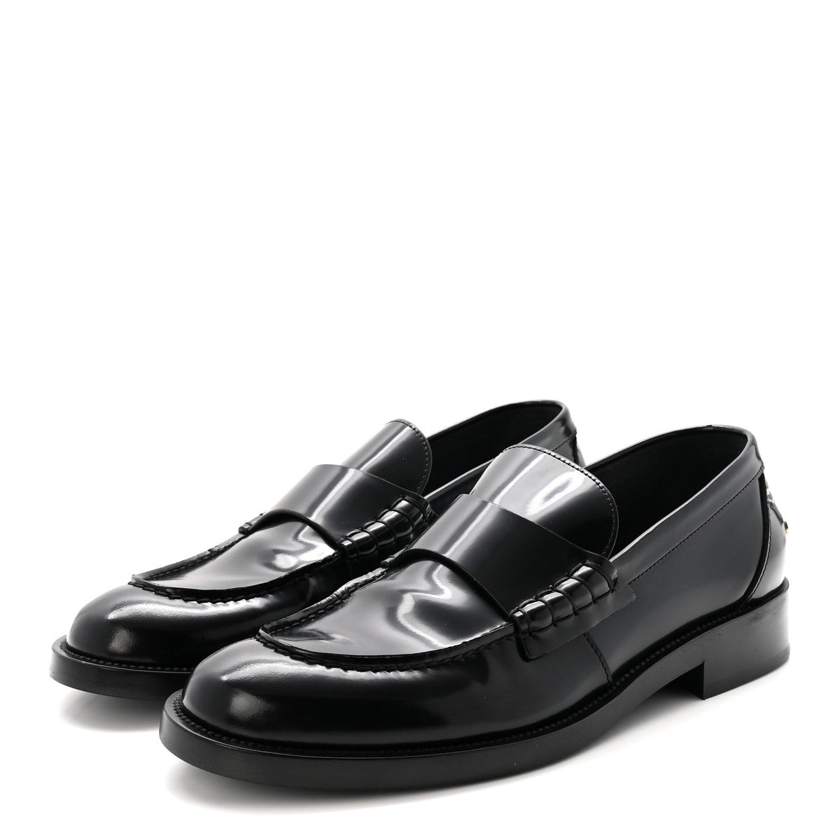 Chanel - Shiny Calfskin Logo Loafers