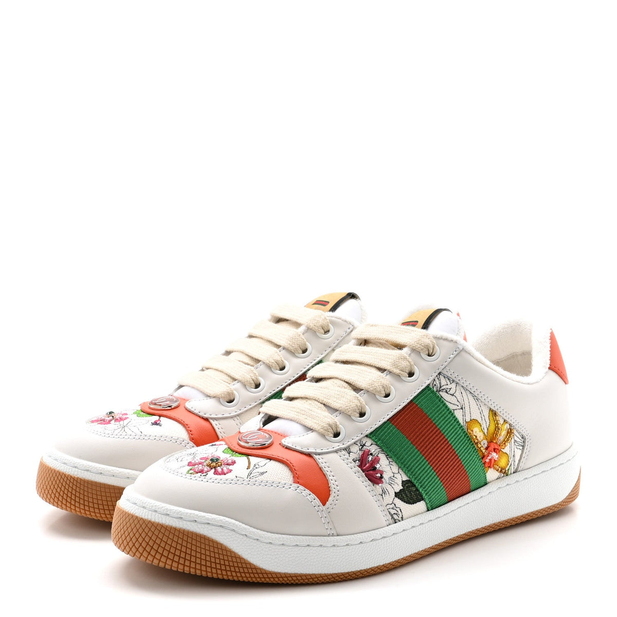 Gucci - Sepang Flora Faded Canvas Web Screener Sneakers
