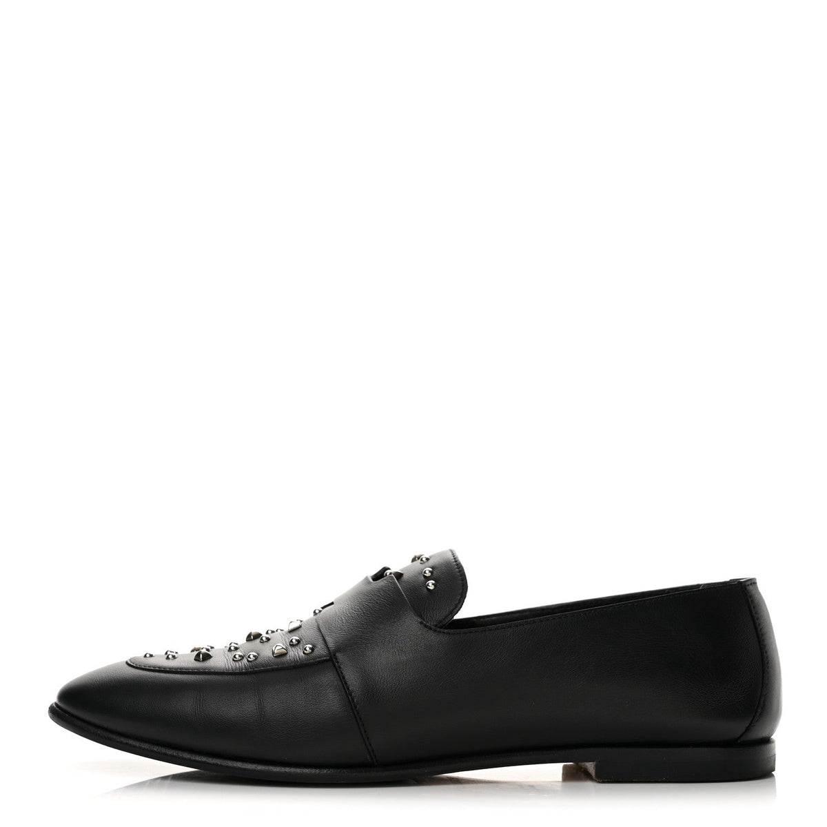 Hermès - Calfskin Studded Ancora Moccasin Loafers