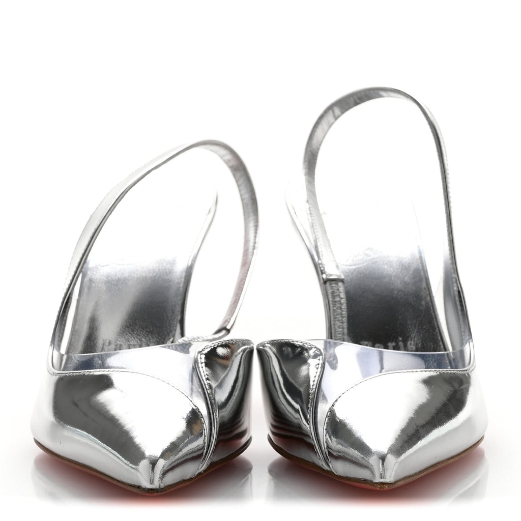 Christian Louboutin - Patent PVC Posticha 80 Slingback Pumps
