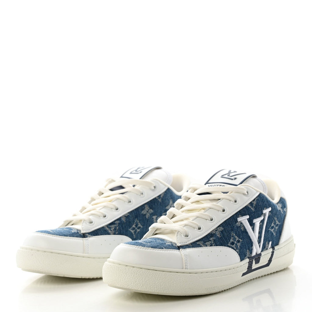 Louis Vuitton - Calfskin Monogram Denim Charlie Sneakers