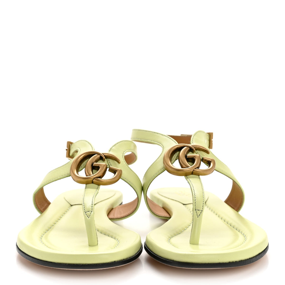 Gucci - Calfskin Double G Thong Flat Sandals