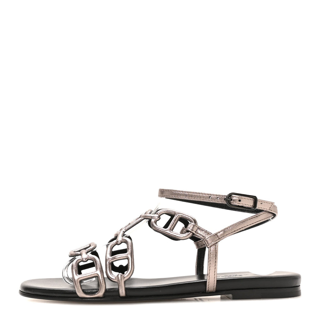 Hermès - Metallic Nappa Naos Sandals