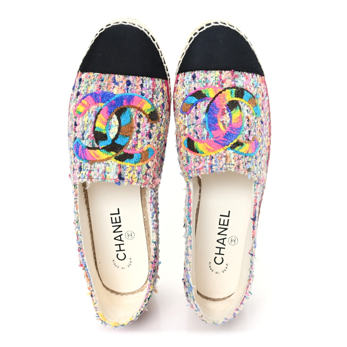 Chanel - Cotton Tweed Grosgrain CC Espadrilles