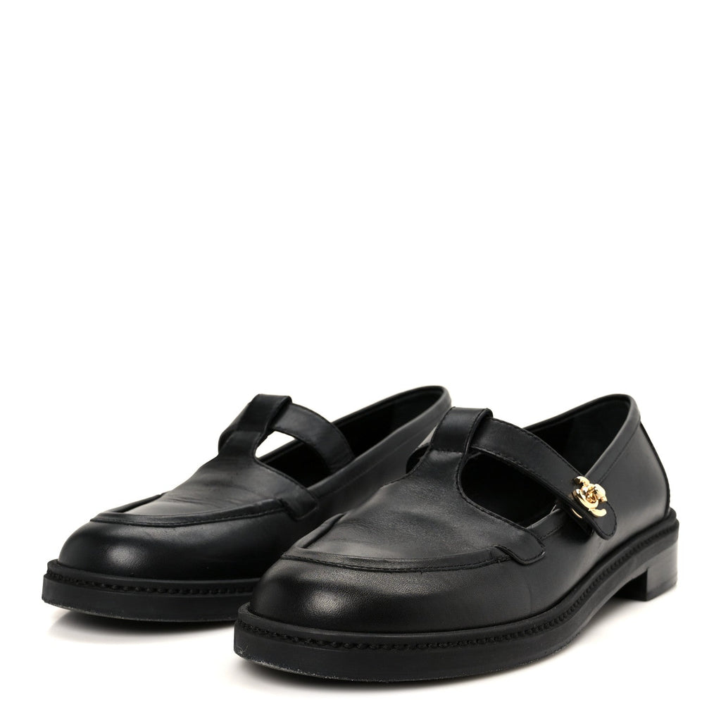 Chanel - Calfskin CC Turnlock Moccasins