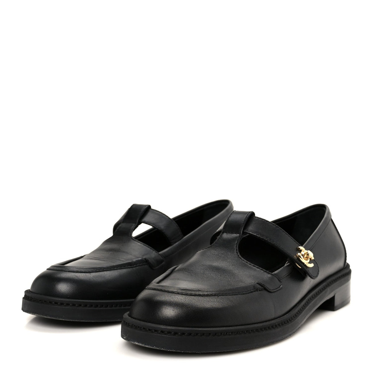 Chanel - Calfskin CC Turnlock Moccasins