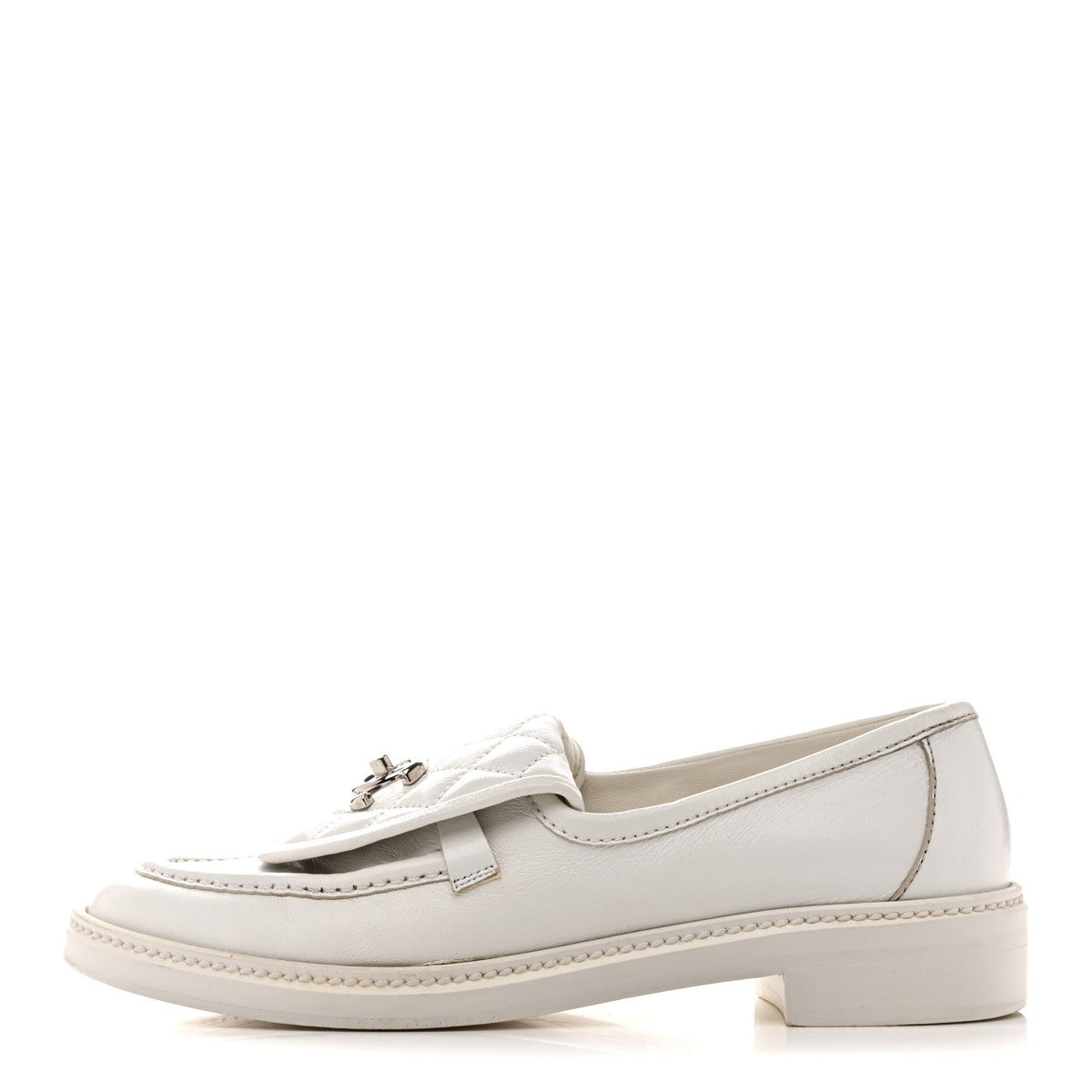Chanel - Shiny Lambskin Quilted CC Turnlock Loafers