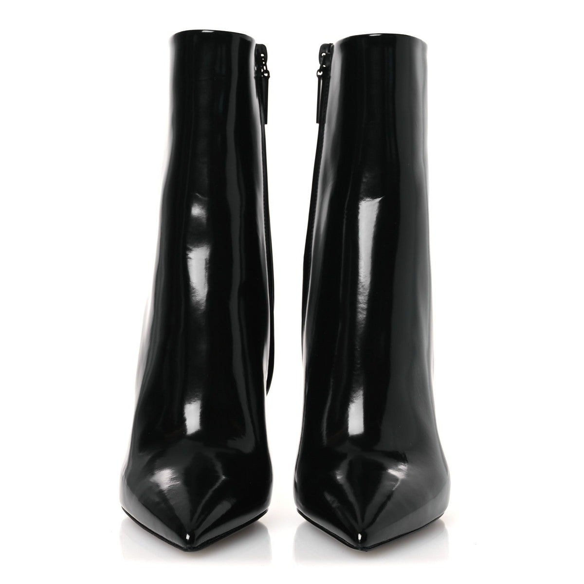 Saint Laurent - Glazed Calfskin Opyum Ankle Boots