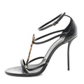 Saint Laurent - Calfskin Cassandra 100 Ankle Strap Sandals