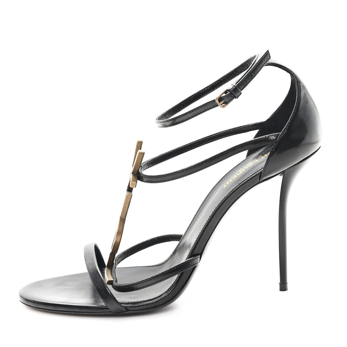 Saint Laurent - Calfskin Cassandra 100 Ankle Strap Sandals
