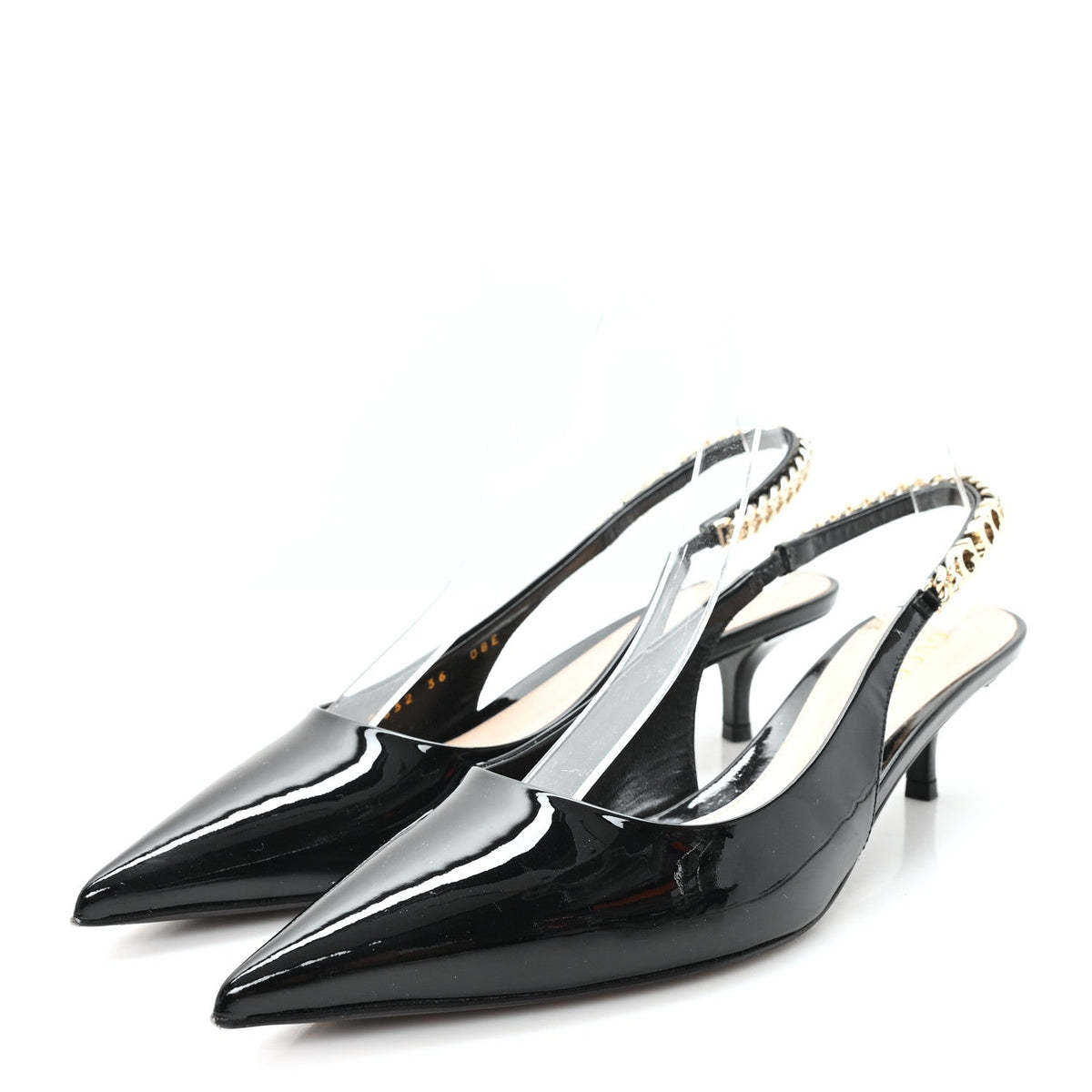 Gucci - Patent Signoria 35mm Slingback Pumps