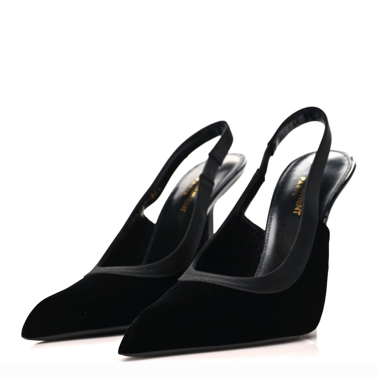 Saint Laurent - Velluto Master Raso Regale Victoire 115 Slingback Pumps