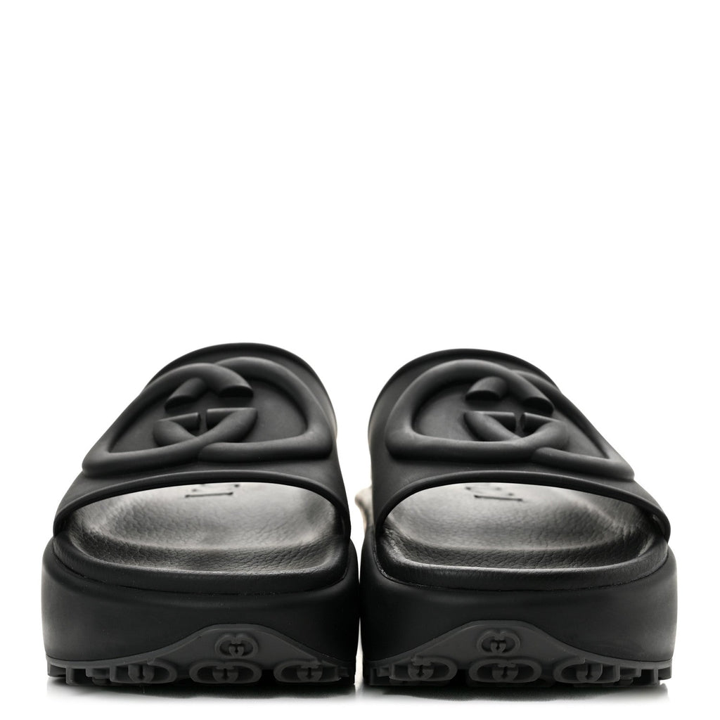 Gucci - Soft Rubber Interlocking G Platform 42mm Slide Sandals