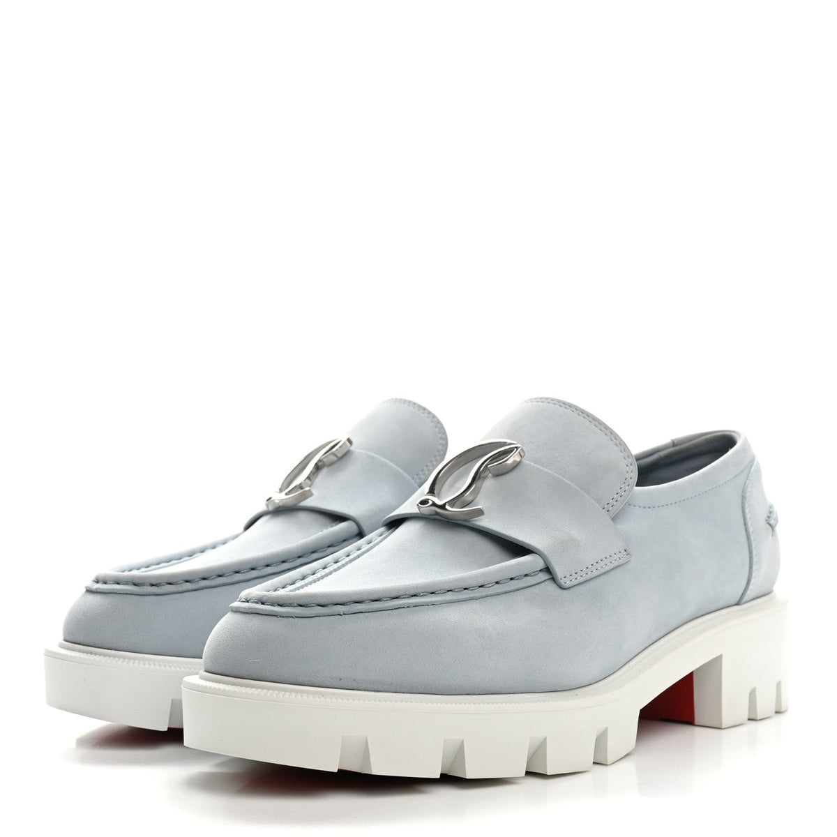 Christian Louboutin - Nubuck CL Moc Lug Flat Loafers