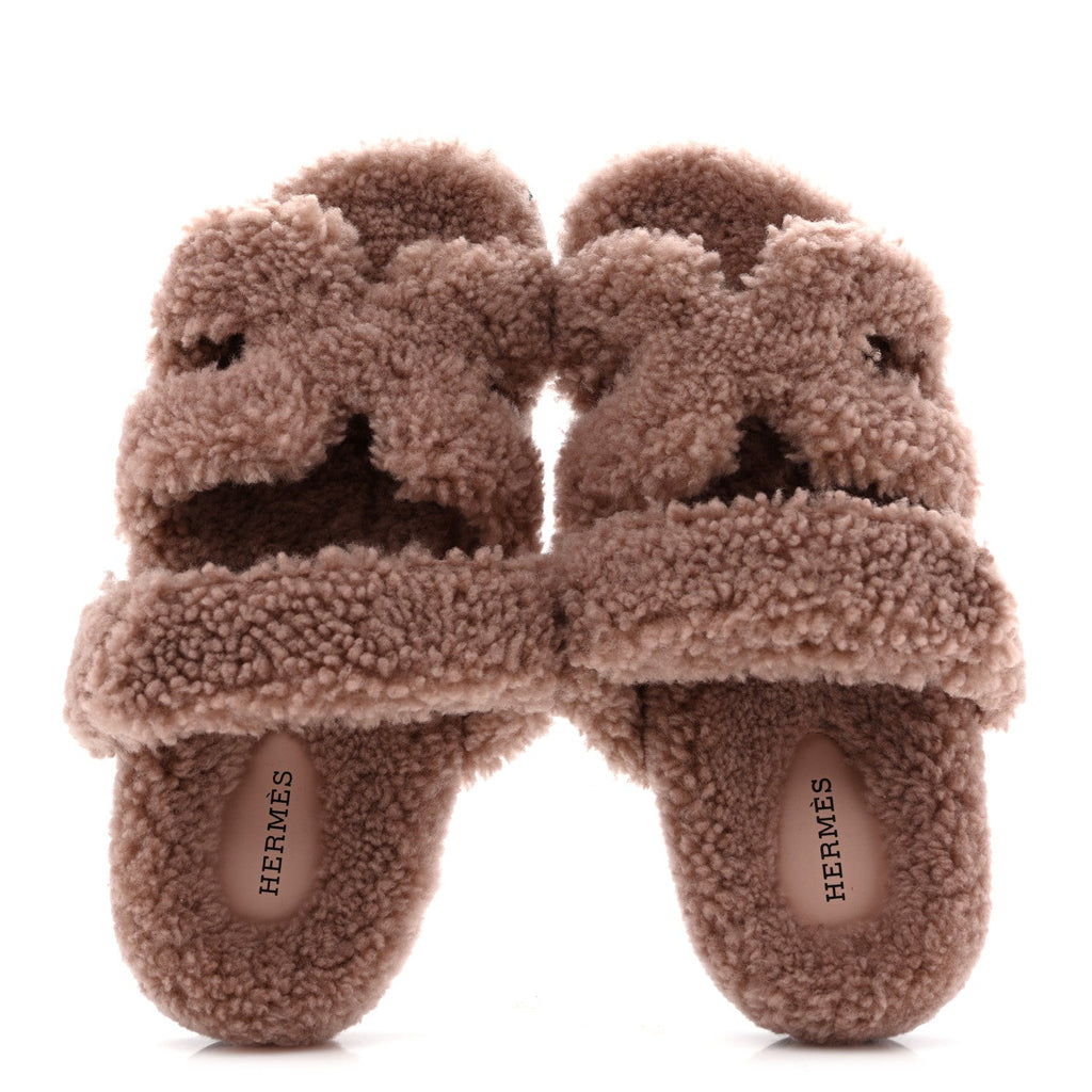Hermès - Woolskin Chypre Sandals