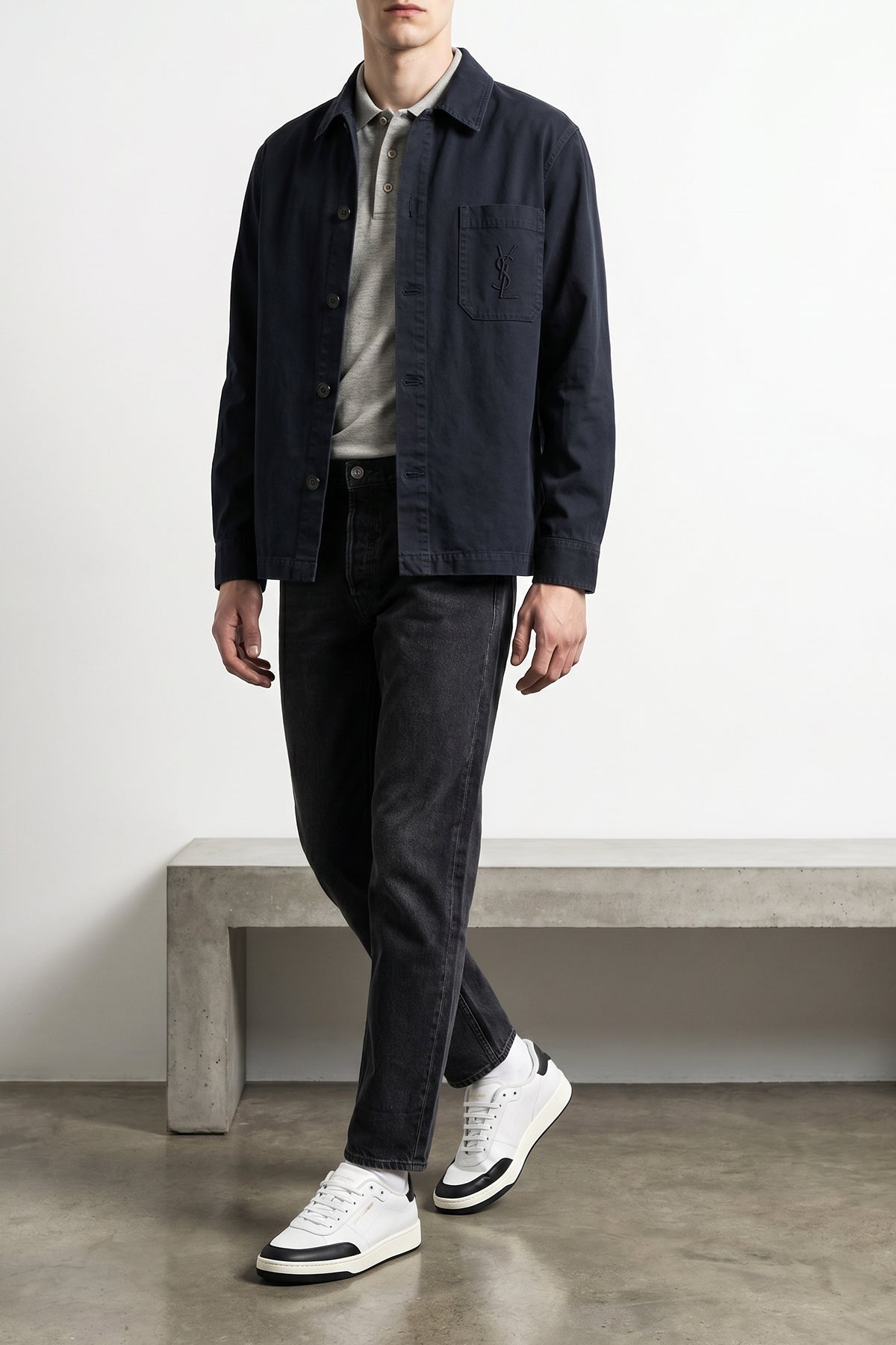 Saint Laurent - Saint Laurent Sneakers Basse Con Logo Dorato