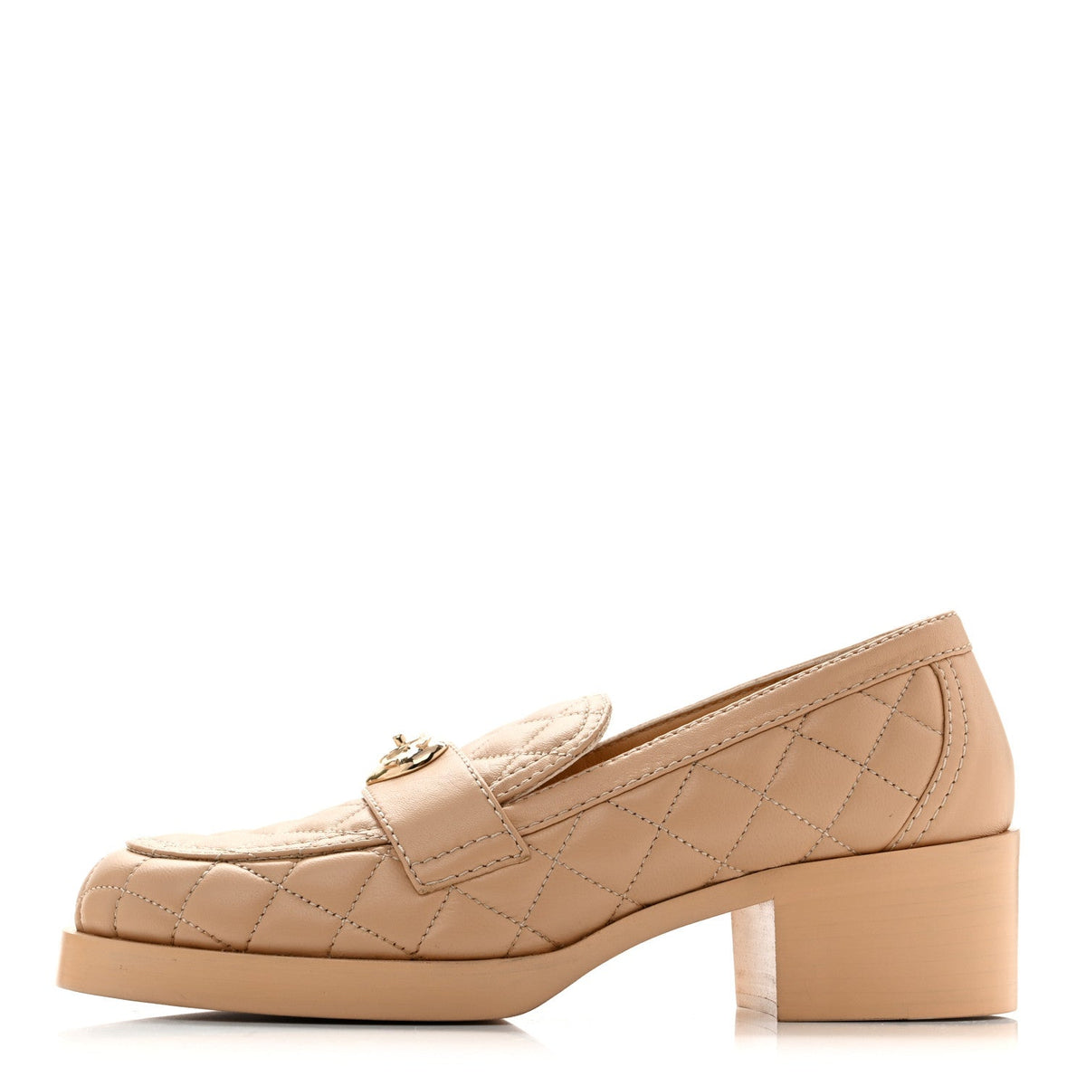 Chanel - Lambskin Quilted CC Heart Loafers