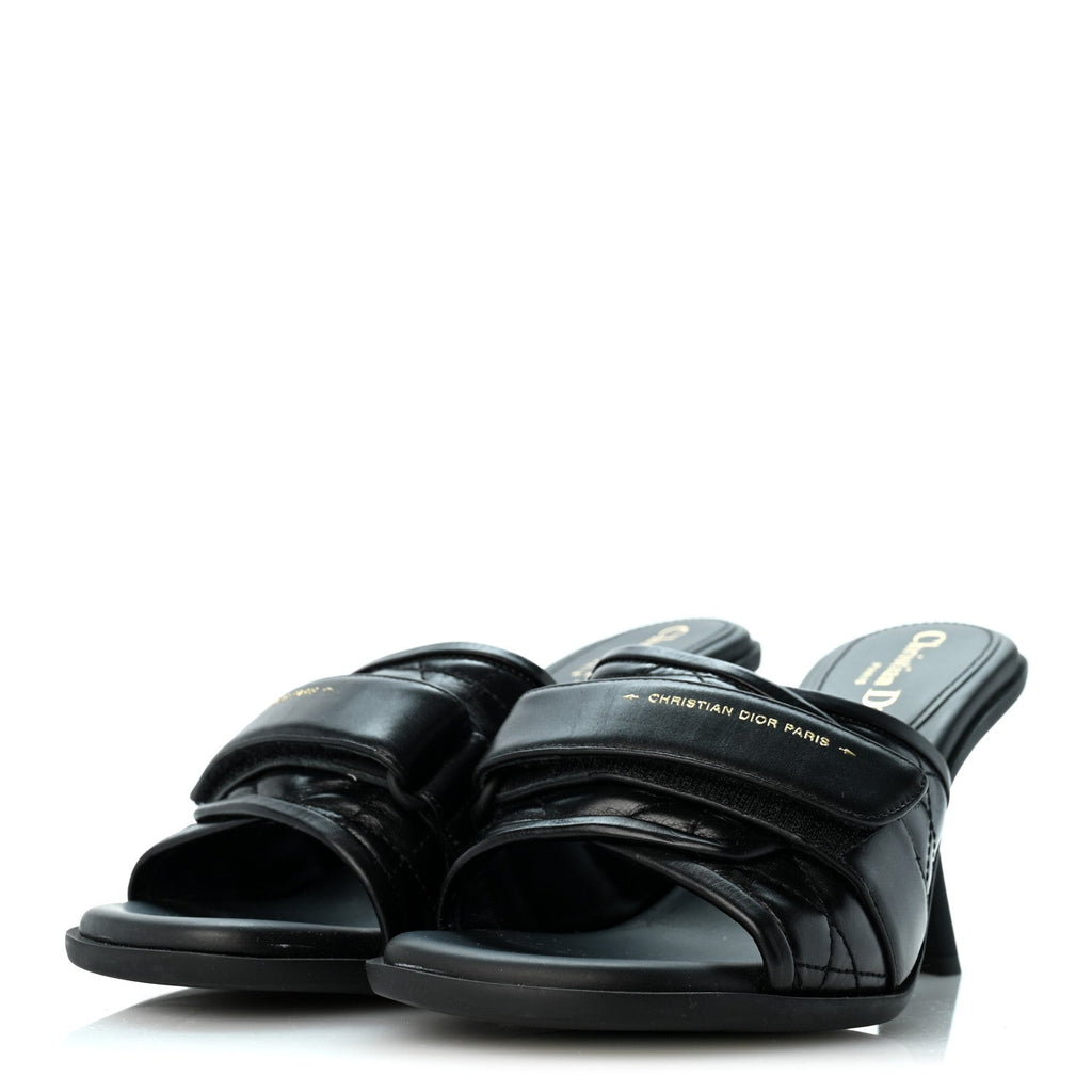 Dior - Calfskin Cannage Quilted Dio(r)evolution 80mm Slide Sandals