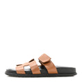 Hermès - Calfskin Embroidered Chypre Sandals