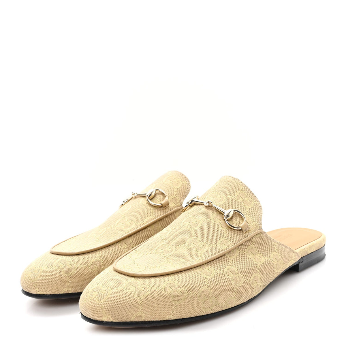 Gucci - Canvas GG Monogram Princetown Slippers