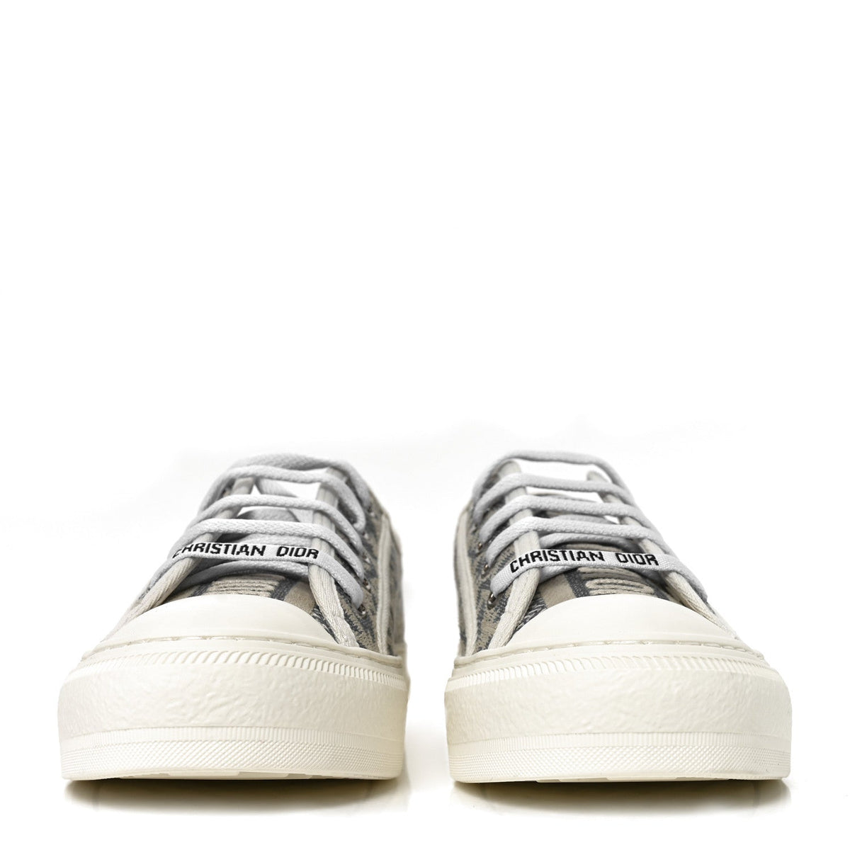 Dior - Oblique Chambray Raffia Effect Walk’N’Dior Low Top Sneakers