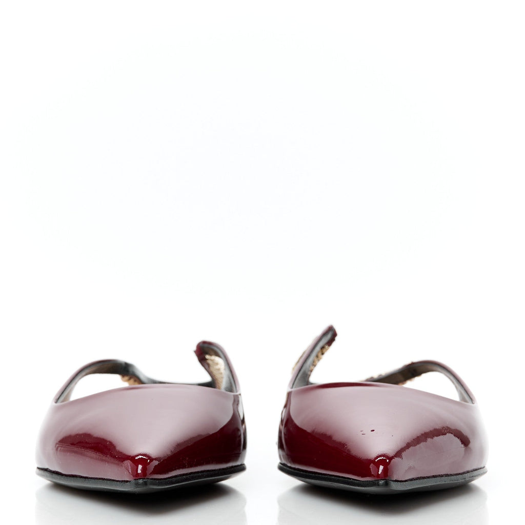 Gucci - Patent Signoria Ballet Slingback Ballet Flat