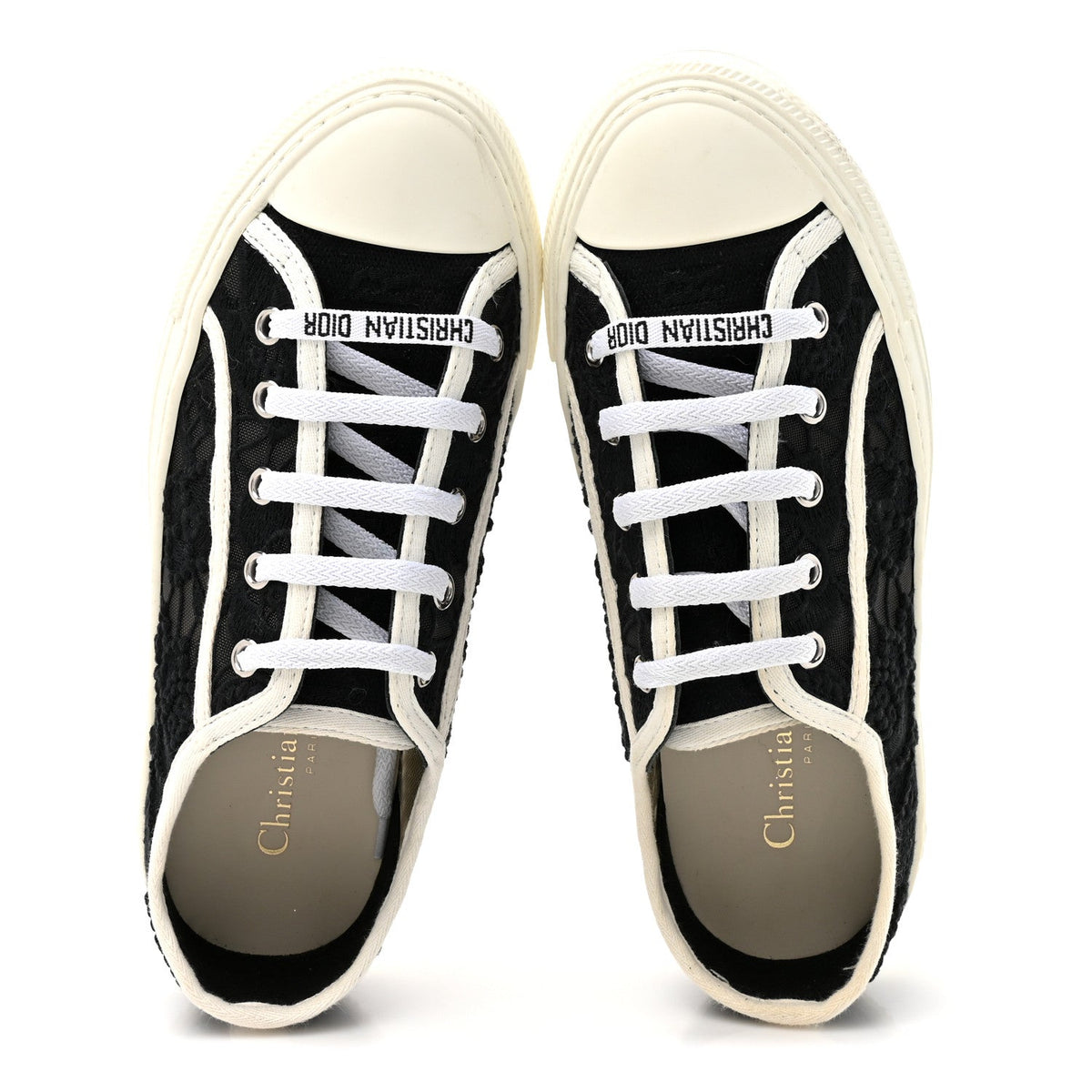 Dior - Macramé Embroidered Cotton Walk’N’Dior Low Top Sneakers