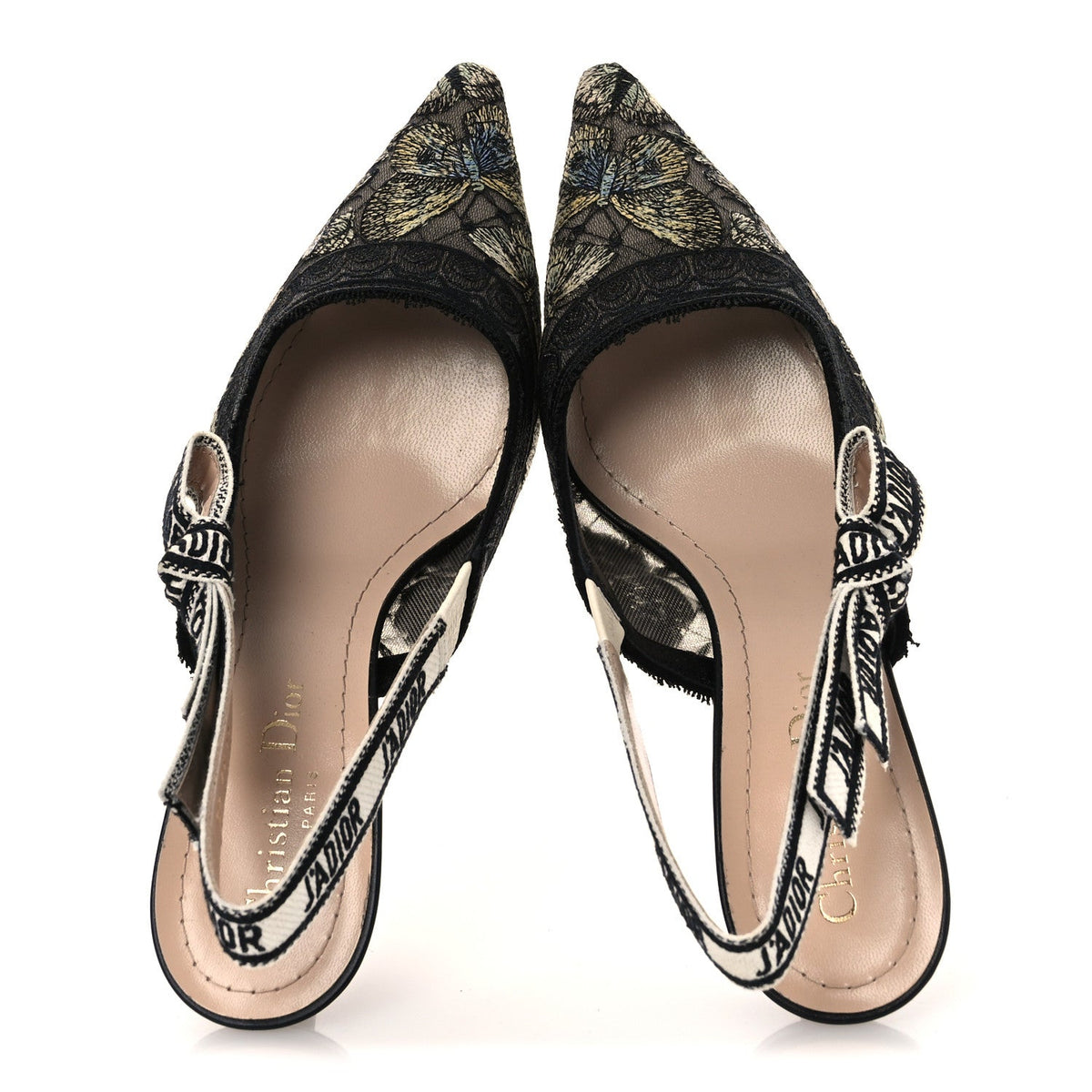 Dior - Mesh Butterly Embroidered J’Adior Slingback 65mm Pumps