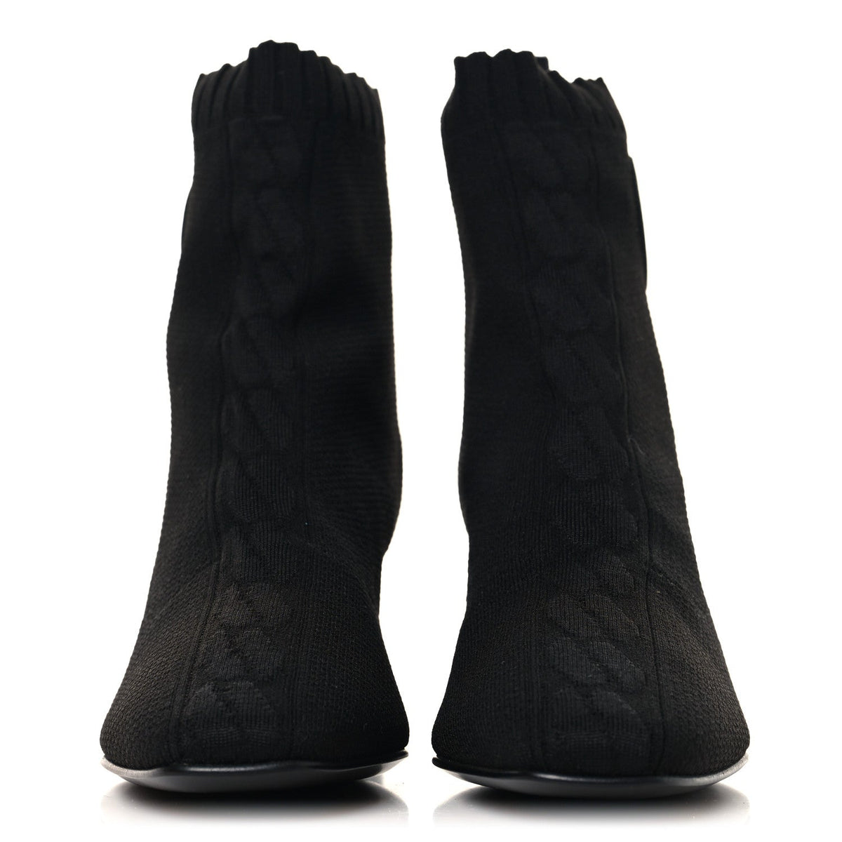 Hermès - Knit Calfskin Jenna 60 Ankle Boots