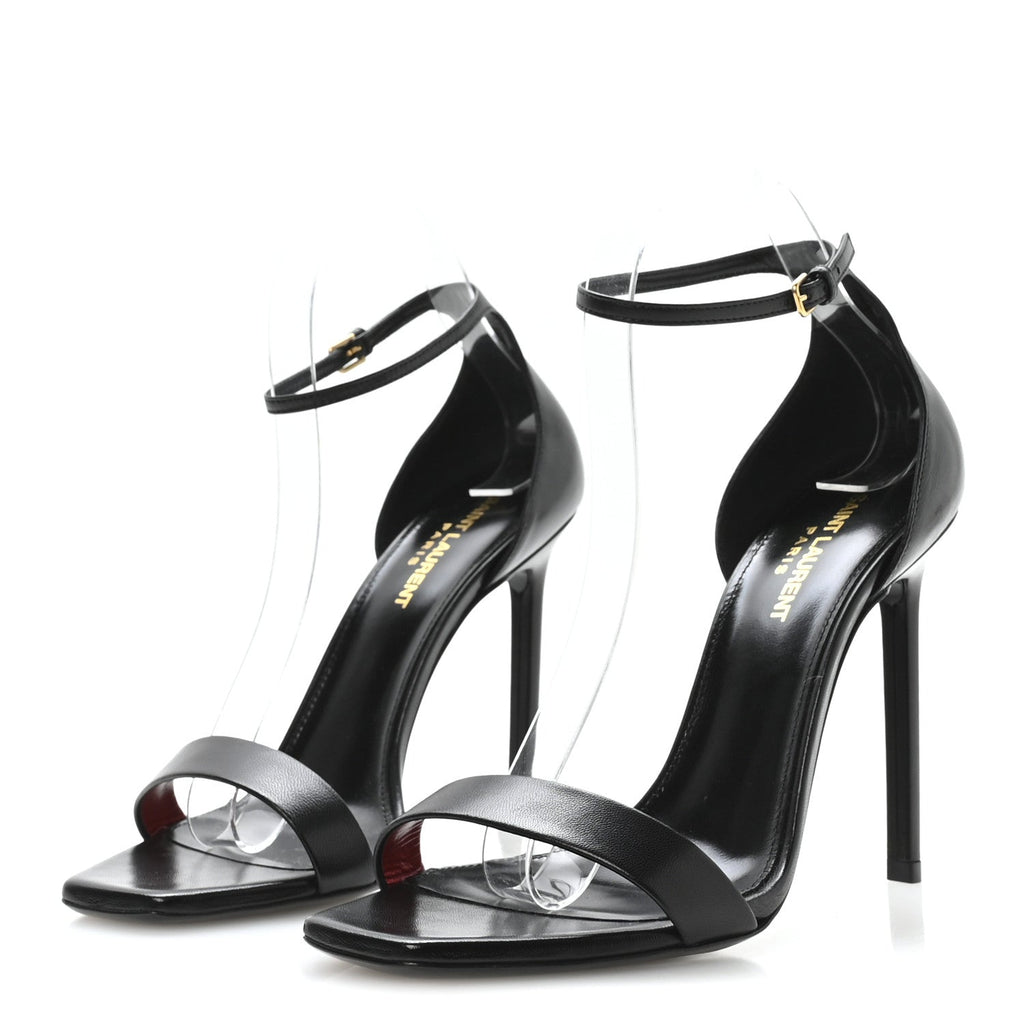 Saint Laurent - Calfskin Tripon Amber 105 Ankle Strap Sandals