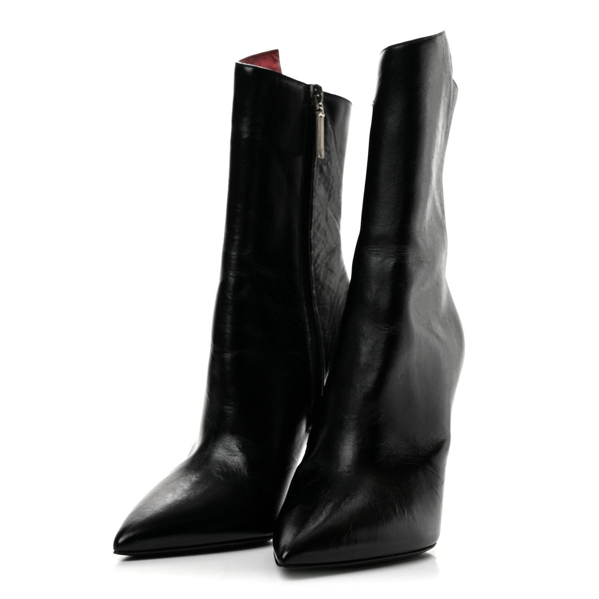 Saint Laurent - Nappa Silk Freja 105 Zip Booties