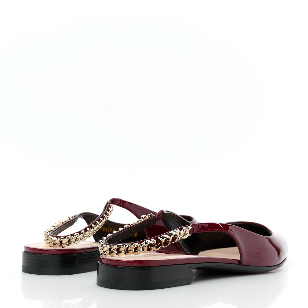 Gucci - Patent Signoria Ballet Slingback Ballet Flat