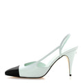 Chanel - Goatskin Mixed Fibers Cap Toe Slingback Pumps
