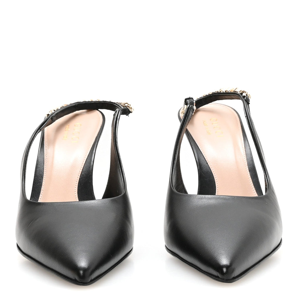 Gucci - Malaga Kid 85mm Slingback Pumps
