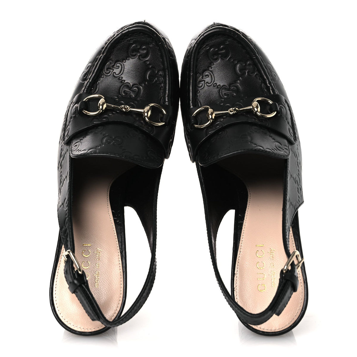 Gucci - Guccissima Horsebit Platform 70/160mm Slingback Mules