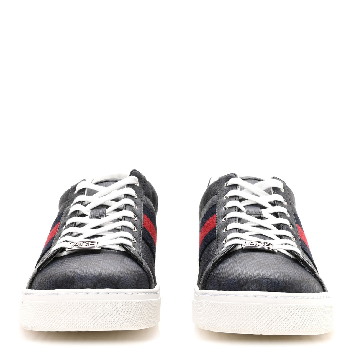 Gucci - GG Supreme Monogram Web New Ace Sneakers 9.5 Dark Blue