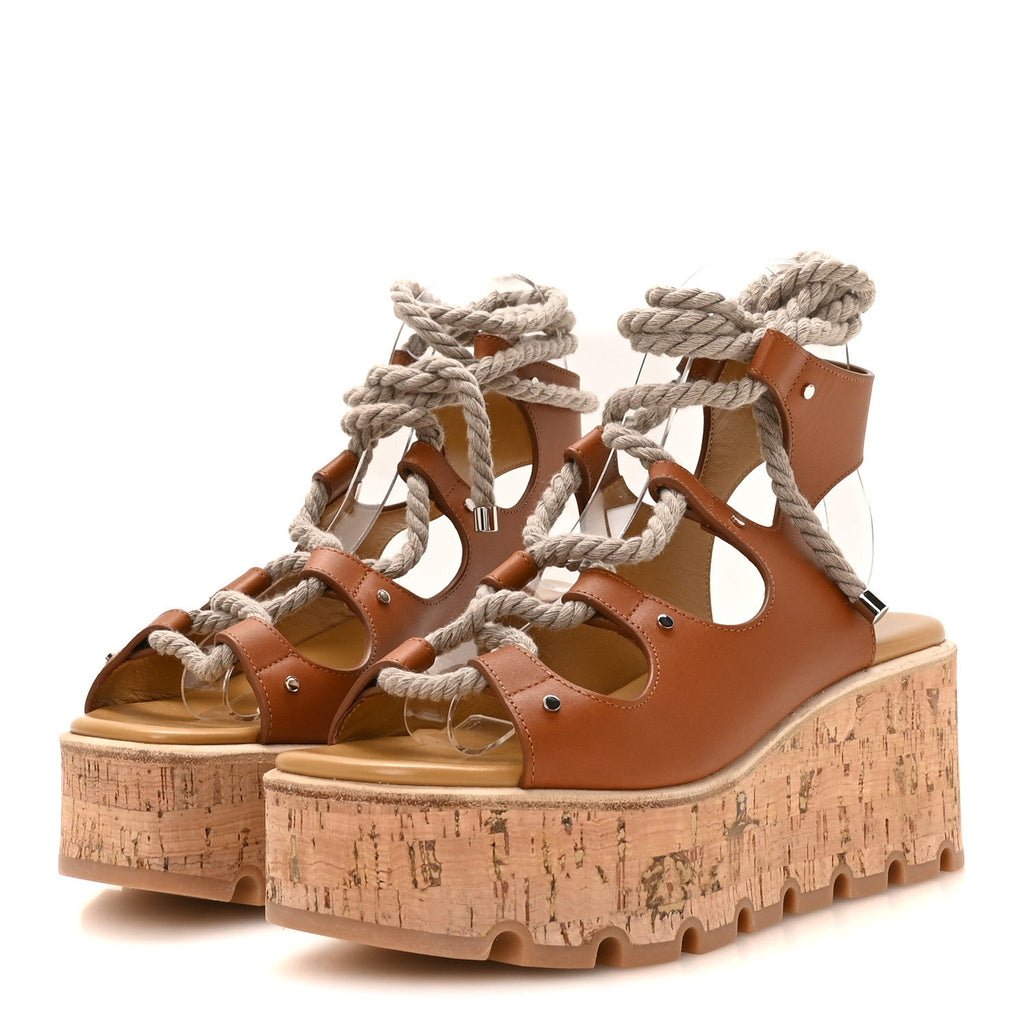 Hermès - Calfskin Cork Medusa 30 Sandals