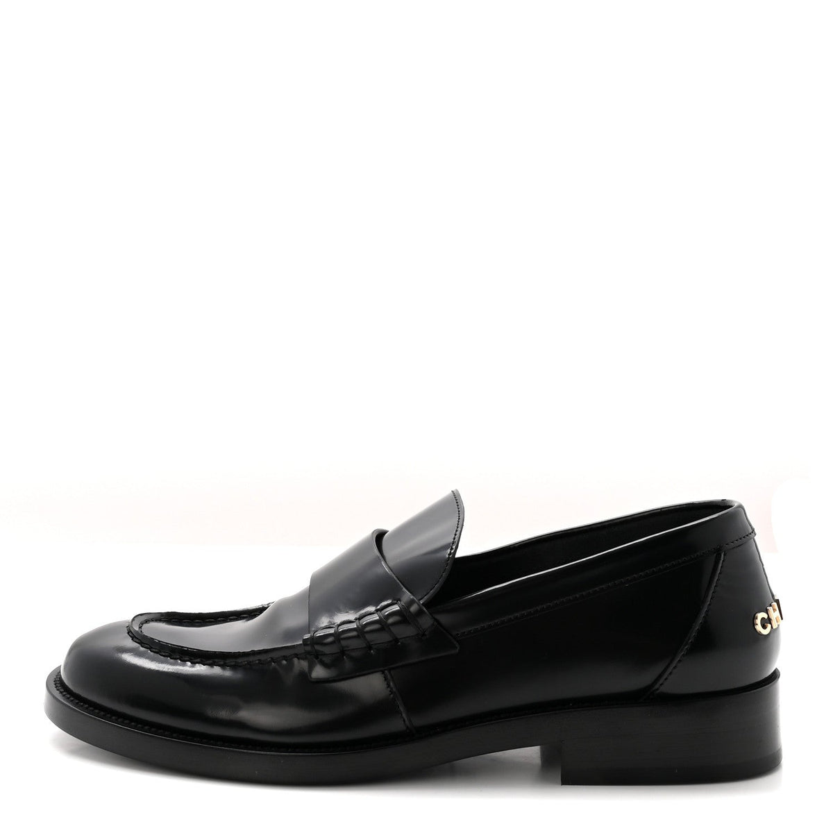 Chanel - Shiny Calfskin Logo Loafers