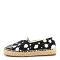 Chanel - Patent Tweed Splatter Paint Print Cap Toe CC Espadrilles