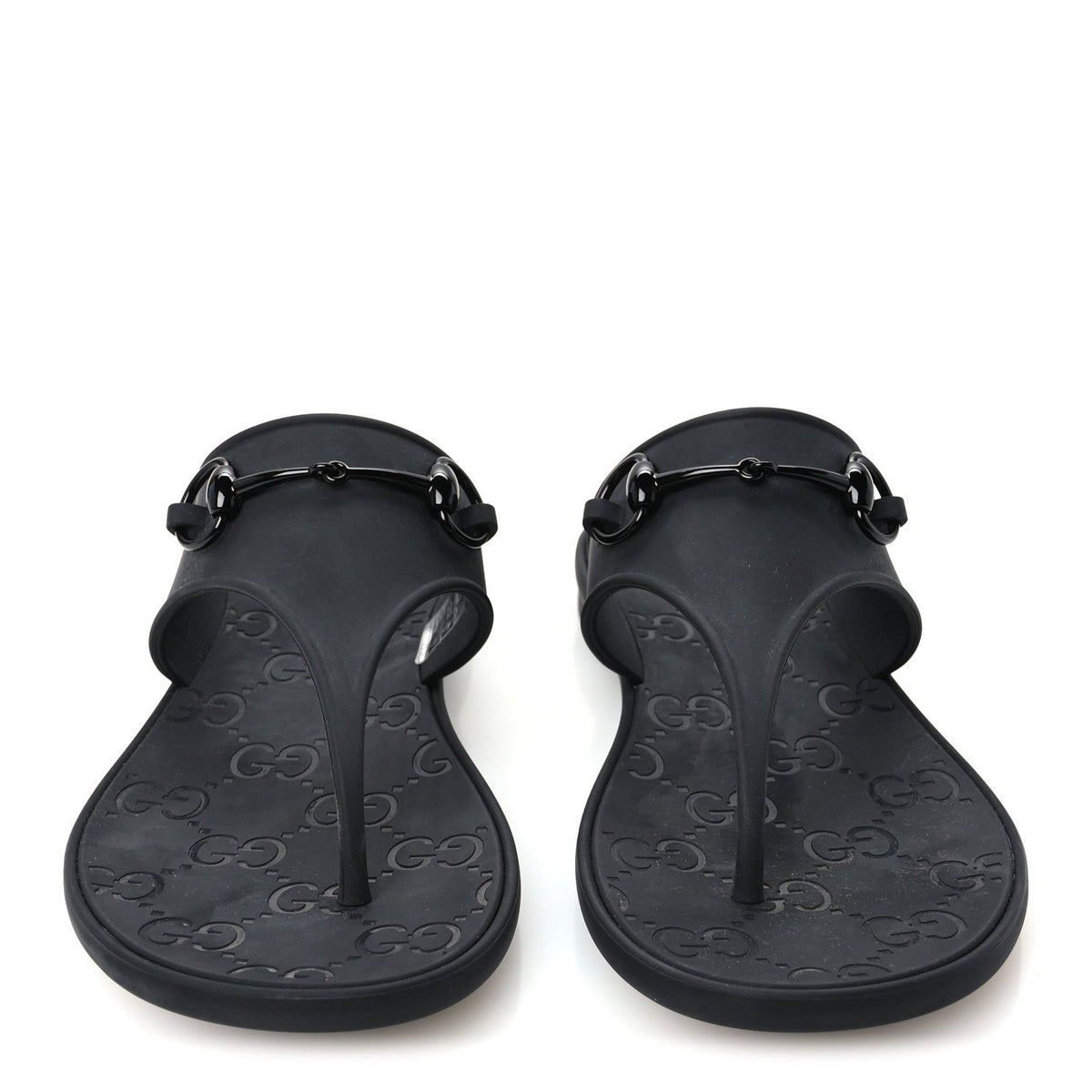 Gucci - Rubber Horsebit Thong Sandals