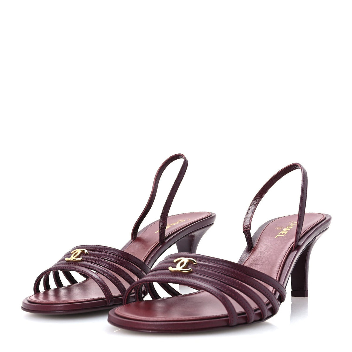 Chanel - Goatskin CC Caged Sandals