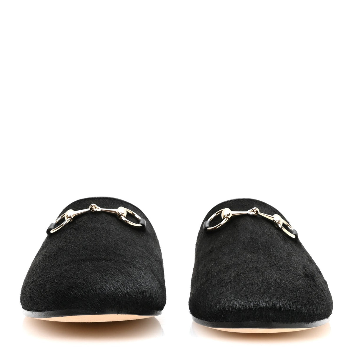 Gucci - Fur Horsebit Mules