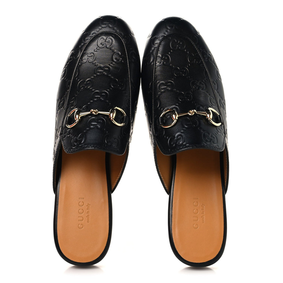 Gucci - Glamour Calfskin Guccissima Princetown Slippers