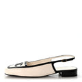 Chanel - Lambskin Patent Calfskin CC Slingback Flats