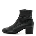 Chanel - Stretch Lambskin Cap Toe CC Short Boots