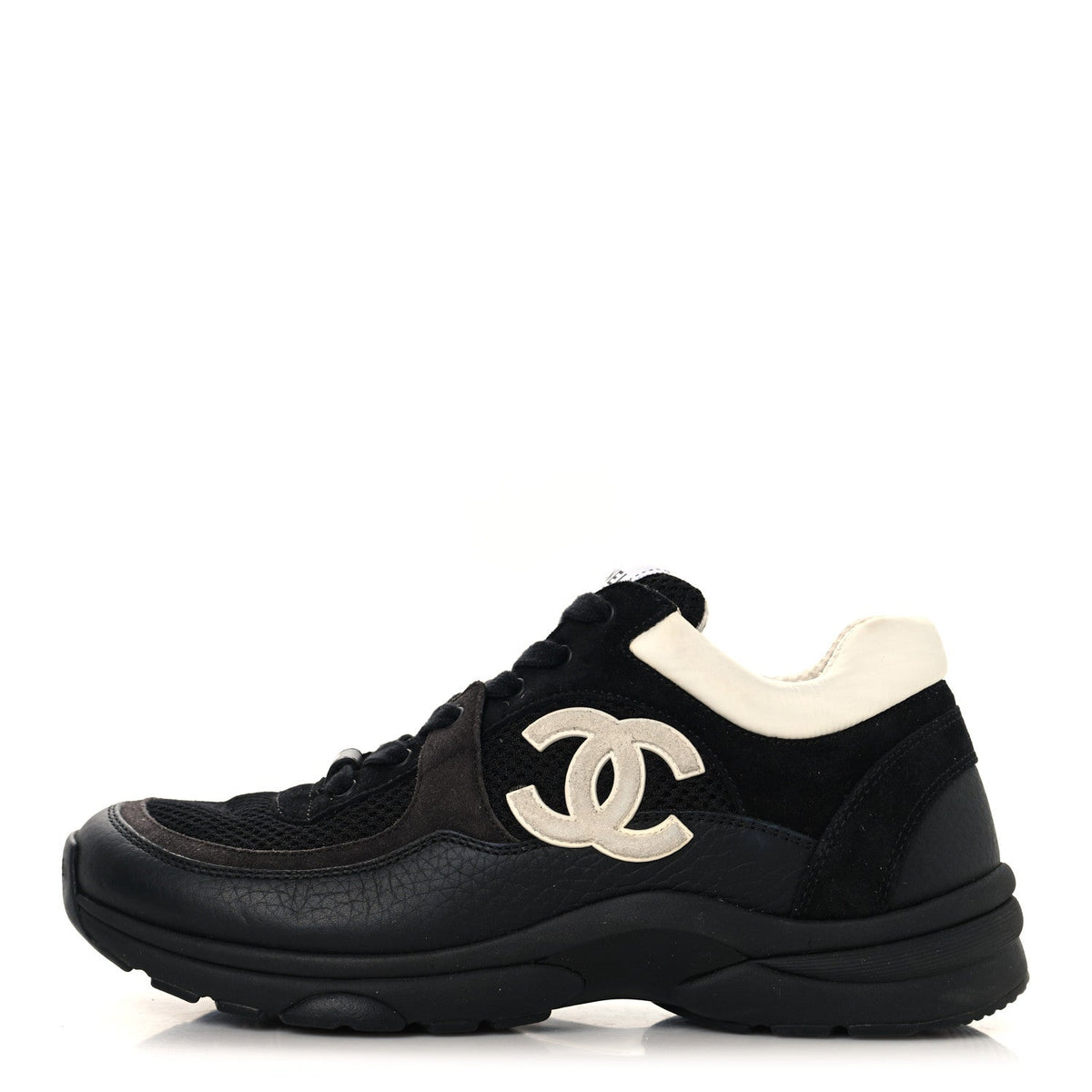 Chanel - Mesh Suede Grained Calfskin CC Sneakers